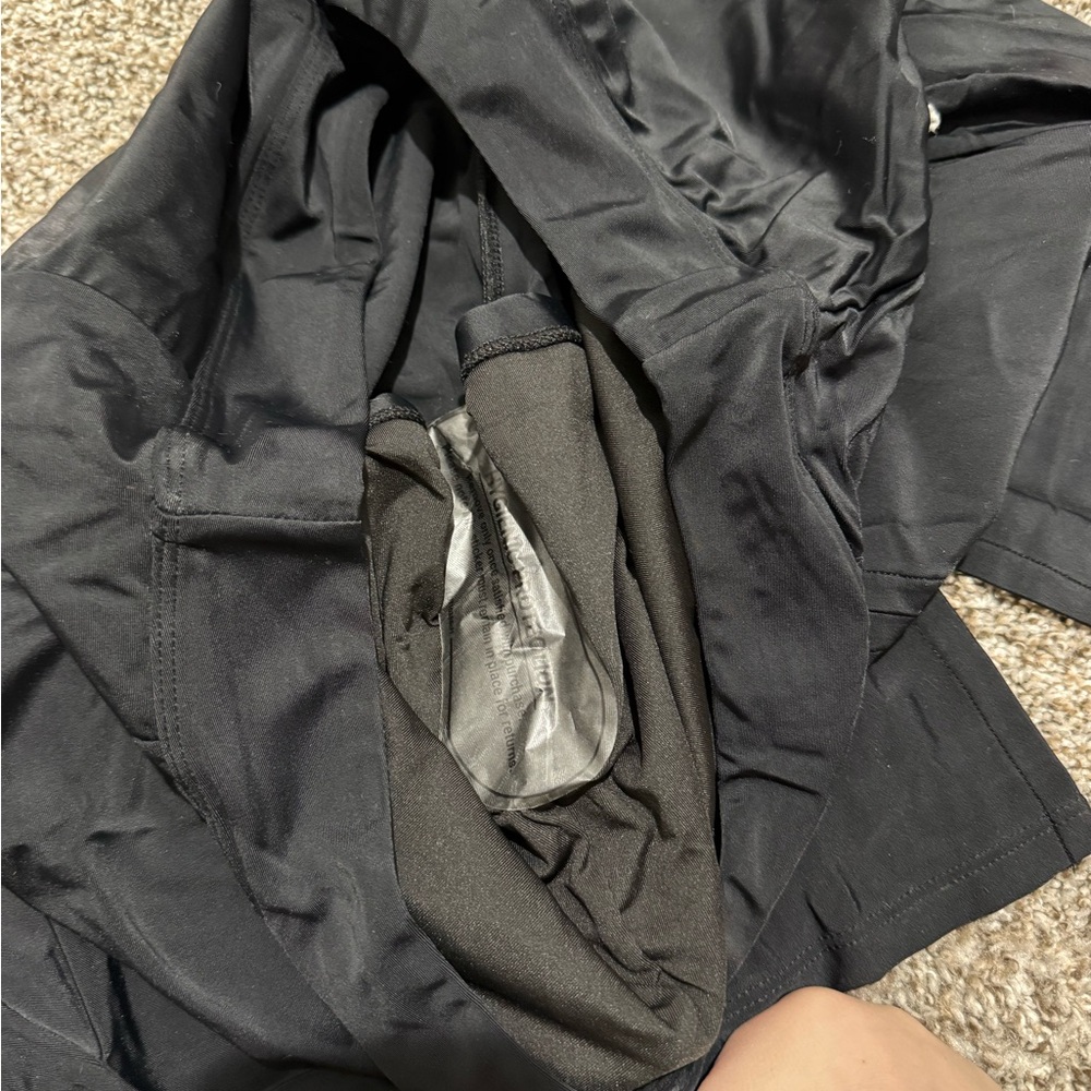 Aqua Eve - Women's Black Swim Mini Skirt/Short - Sleek Swim Skort - Size Large - Picture 5 of 5